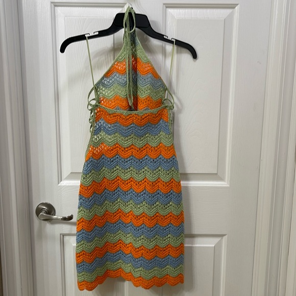 Zara Cut Out Crocheted Dress Limited Edition - Picture 6 of 11